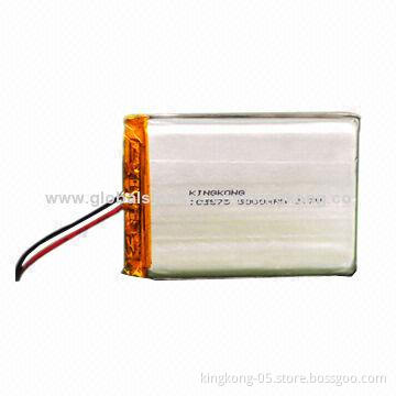Lithium Polymer Battery with 3.7V Voltage and 5,000mAh Capacity